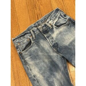 Vintage Y2K Levi's 501 Men's Denim Jeans Size 30x30 Button Fly Distressed Bleach